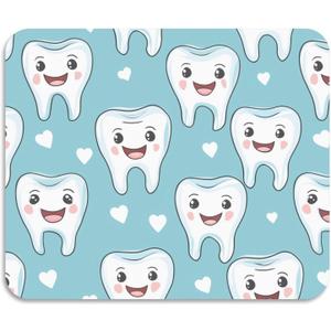 Cartoon Cute Teeth Dental Health Care Green Dish Mat Absorbent Diatomaceous Earth Mat Dishwash Drying Mat Washable Bath Mats Counter Top Accessories 23.6''x19.7''
