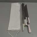 OUTXE Anti Wrinkle Straw 6 Pcs, Flat Wide Drinking Straw for Stanley Cup 40 oz 30 oz, Reusable Wrinkle Free Long Stainless Steel Metal Straw for Lip with Cleaning Brush and Carrying Bag (diameter: 10 mm, cream,pink)