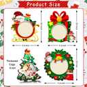 Christmas Picture Frame - Christmas Frames 4x6 with Cute Xmas Patterns for Wall Hanging & Desk Decor, Display Photo Frames with High Definition Acrylic Front Gift Ideas Tabletop Home Decorative, 4 Pack