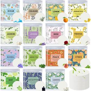 WILLBOND 60 Pcs Replacement Fragrance Disc Steam Mop Scent Towel Warmer Bucket Disc Fragrance Scented Pads Including 15 Different Flavors for Home