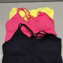RUNNING GIRL Sports Bras for Women Pack Criss Cross Back Sexy Strappy Sports Bra Seamless Padded Yoga Bra with Removable Cups, M