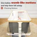VaVaSoo Electric Rocking Bassinet for Baby Automatic Bedside Sleeper Rocks Itself 3 Speeds Auto Rolling Newborn Cradle 5 Height Adjustable with Music, Wheels, Storage, Dark Grey
