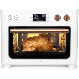 Caf Couture Oven with 14 essential cooking modes, including Air Fry, CrispFinish, Bake, Broil, Roast, Toast, Pizza, WiFi & Smart Connected, Voice Control, Countertop Small Appliances, Matte White, 0.8 cu. ft.