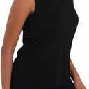 Women's Sleeveless Workout Tank Top Athletic Quick Dry Sports Shirt Loose Fit Gym Activewear for Running Yoga Summer (Black, M)