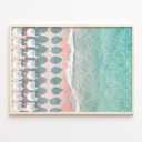 Colorful White Umbrellas Poster Print - Boho Wall Art Decor, Photo Wall Art for Home & Office