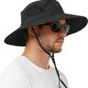 EINSKEY Unisex Sun Hat, Waterproof Wide Brim Bucket Hat Packable Boonie Hat for Fishing Hiking Gardening Safari Beach