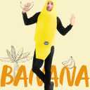 Spooktacular Creations Appealing Banana Costume Adult Deluxe Set for Halloween Dress Up Party and Roleplay Cosplay (L)