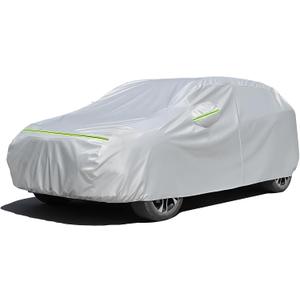 Favoto 6 Layers Hatchback Car Cover Waterproof All Weather for Automobiles Heavy Duty Full Exterior Cover Outdoor Sun Snow Protection Universal Fit for Hatchback (146-157 inch)