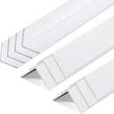 Sasylvia 10 Pcs Wall Corner Protector Guards, Vinyl 3/4 x 48 Inches Corner Trim Molding, Avoid Scratching Scuffs, Ease Install and Cleaning for Door Countertop Furniture Cabinet Protection White