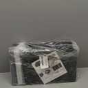 joybest Black Wicker Baskets for Shelves, 13.4L x 8.3W x 7.1H inch Hand-woven Storage Baskets for Pantry Organizing, Foldable Rectangular Bin with Handles, 2-pack