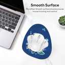 Water Drop Mouse Pad 7.3x8in Non-Slip for Laptop, Bookshelf | Portable water-drop mousepad with rubber non-slip base, smooth surface for precise cursor control, for travel and office