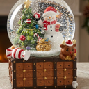 Christmas Snow Globes, Musical Snow Globe Lantern with Colorful Lights, Snowfall & 8 Songs, USB & Battery Powered  Indoor Christmas Decor, Xmas Gift for Kids, Family, Colleagues