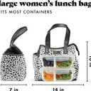 Fit & Fresh Lunch Bag For Women, Insulated Womens Lunch Bag For Work, Leakproof & Stain-Resistant Large Lunch Box For Women With Containers and Matching Tumbler, Zipper, Westerly Lunch Bag, Cheetah