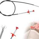 Spring Pipe Dredging Tools Drain Snake, 2025 New Drain Snake Hair Drain Clog Remover Tool, Flexible Grabber Claw Pick Up Reacher Tool with 4 Claws, Sink Drain Cleaner for Litter Pick (23.6in)