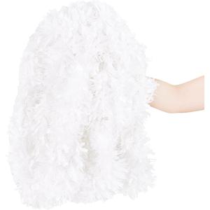 KIMOBER 32.8 Ft Christmas Tinsel Garland,White Metallic Garland for Christmas Tree,Wedding Party Decorations