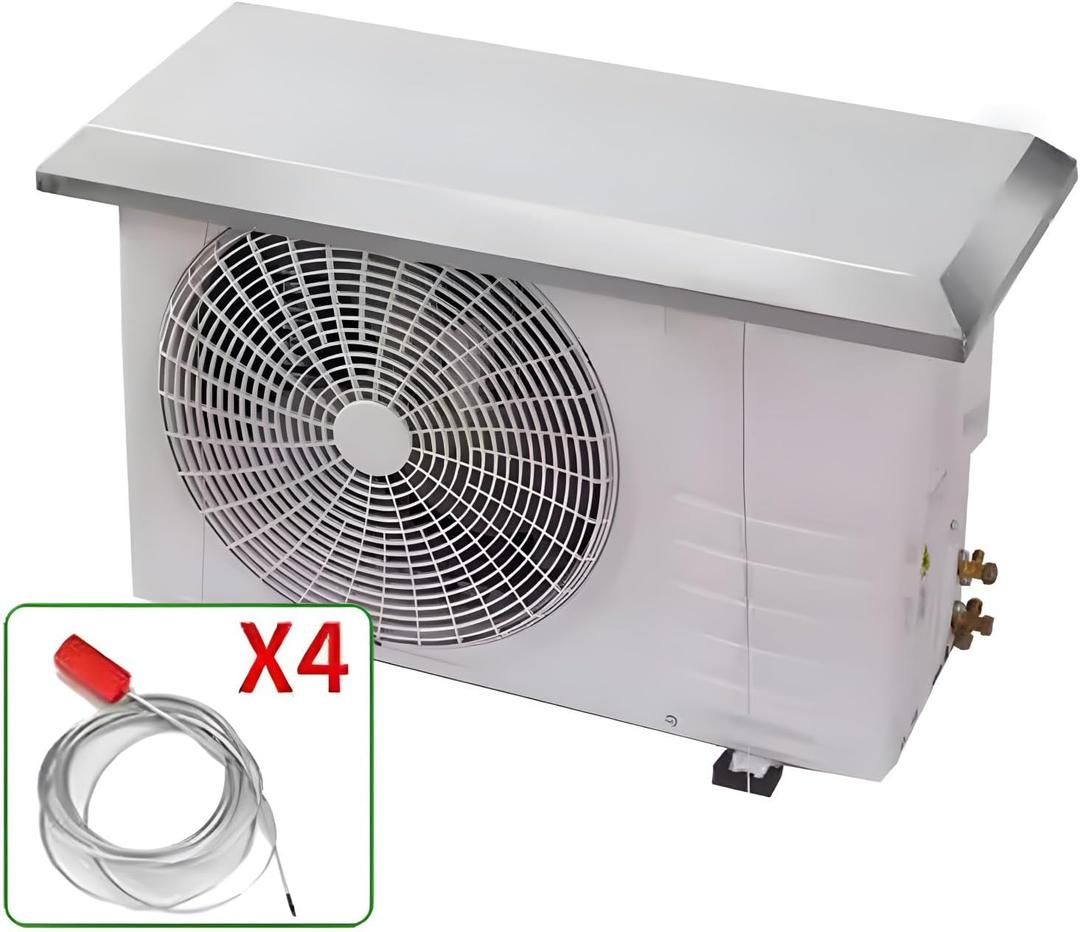 Mini Split Cover for Outside Unit, Heat Pump Outdoor Covers, Stainless Steel Minisplit Condenser Shield AC Units Compressor Air Conditioner Cover for Snow Rain Ice UV Weather Protection (39×16IN)