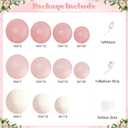 Pink Balloon Arch Kit 124Pcs Pink and White Balloon Arch Garland Kit Pastel Pink Light Pink Sand White Balloons for Baby Shower Bridal Shower Wedding Anniversary Birthday Party Decorations