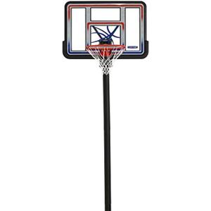 Lifetime 1008 Adjustable In-Ground Basketball Hoop, 44-Inch Backboard, Red/White/Blue