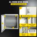 VEVOR NEMA Steel Enclosure, 8" x 8" x 6" NEMA 4X Steel Electrical Box, IP66 Waterproof & Dustproof, Outdoor/Indoor Electrical Junction Box, with Mounting Plate