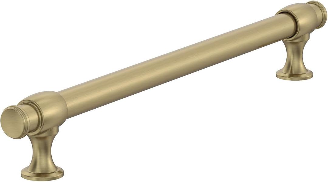 Amerock BP54065BBZ | Golden Champagne Appliance Pull | 12 inch (305 mm) Center to Center Cabinet Handle | Winsome | Furniture Hardware | 14.5"L x 0.75"W