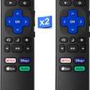 Replacement for Roku-TV-Remote, Compatible for Hisense/ Onn/ Sharp Roku Series Smart TVs (Not for Any Stick and Box)【Pack of 2】