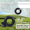 Cenipar Lawn Tire Inner Tubes, 16x6.50-8, 16x7.50-8' for Heavy Duty Cart,Like Trunk, Tractor, Garden Carts,Golf Cart, Mowers and More, with TR13 Straight Valve Stem,Pack of 2