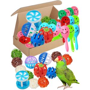 23-Piece Bird Toy Set with Long-Lasting Bells and Sturdy Vine Balls, Safe and Non-Toxic, Ideal for Parrots and Parakeets
