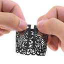 Create idea 50Pcs LED Tea Light Candle Tealight Wrap Lampshade Holder Set for Votive Centerpieces Wedding Birthday Party Baby Shower Black