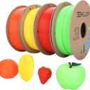 3DHoJor PLA Pro (Plus) Filament 1.75mm, 3D Printer Filament,1kg*4 Bundle Cardboard Spool 3D Printing Filament, Dimensional Accuracy +/- 0.03 mm-Peak Green+Orange+Yellow+Red