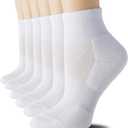 CS CELERSPORT 6 Pairs Women's Running Ankle Socks Athletic Sport Socks Cushioned S