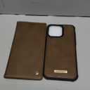 Wallet Case for iPhone 15 Pro Max Compatible with Magsafe, 2-in-1 PU Leather Flip RFID Blocking Card Holder Stand Shockproof Magnetic Detachable Cover for iPhone 15 Pro Max Case 6.7", Brown