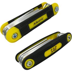 warmtree 17-Piece Folding Allen Wrench Set | Metric & SAE Sizes | 2-Pack Portable Hex Tool for Home Repair & Professional Use