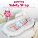 Baby Lounger for Newborn & Infant  Penguin Cozy | Quilted-Padding Center, Adjustable Safety Strap, 100% Cotton Cover, Washable Portable Infant Support Cushion by Sprinta