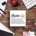 Teacher Gift, Thank You Appreciation Gifts for Teacher Definition Wood Block Sign School Office Home Table Desk Shelf Tiered Tray Decor, Teachers Day Gift