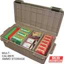3 x MTM ACDC30, Divided Ammo Crate Utility Box, Water- Resistant, Stackable, Snap Latch, USA Made, Dark Earth