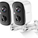 Security Cameras Wireless Outdoor, 2K Battery Powered WiFi Cameras for Home Security with AI Motion Detection, Color Night Vision, Spotlight, Siren, Waterproof, SD/Cloud Storage - 2 Pack