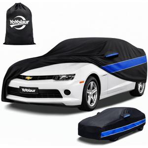 Car Cover Custom Fit Chevy Camaro,10-Layer Car Cover Waterproof All Weather,Full Exterior Cover with Cotton Lining,Sun Rain UV Dust Snow Protection with Door Zipper,Fit for Chevy Camaro 2010-2025