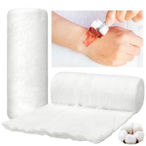 2 Pack White Cotton Roll Non-sterile Cotton for Wound Care Absorbent Soft Cotton Rolled Multipurpose Cotton Use for Cosmetic Application and Product Removal