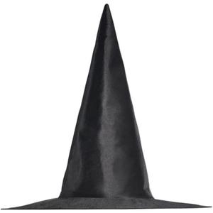Classic Black Witch Hat - Perfect Halloween Costume Accessory For Fun Parties & Magical Celebrations - 1 Pc
