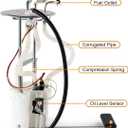 Electric Fuel Pump Assembly Compatible with Ford 1992-1996 E150 E250 E350 Econoline Club Wagon 1996 Econoline Super Duty L6 4.9L V8 5.0L 5.8L 7.5L GAS 3 Tube Ports Replace E2220M SP2282M