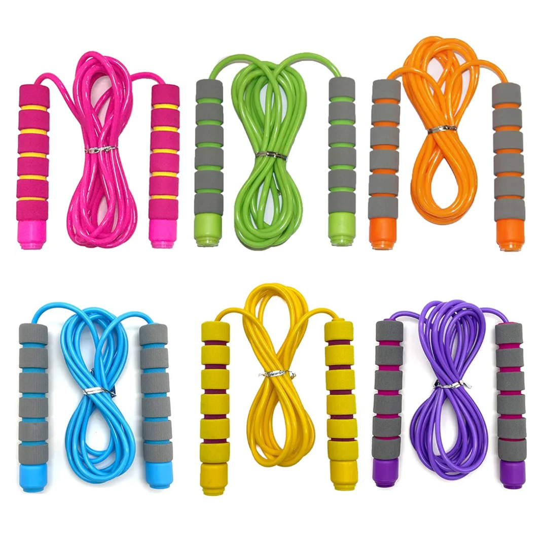 Adjustable Jump Ropes for Kids - Colorful Skipping Ropes with Soft Foam Handles - Ideal for Outdoor & Indoor Play, Fun Games Activity, Fitness, Exercise and Party Favors