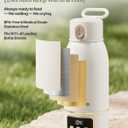 Portable Bottle Warmer for Travel, Fast Baby Bottle Warmer Portable with Precise Temperature Control, 17 OZ Milk Warmer, Leak-Proof Cordless Breastmilk Warmer, Fits Most Baby Bottles for On the Go