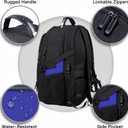ANTERK Travel Laptop Backpack, 18.4 Inch Laptop Backpacks for Men Women, 55L Anti Theft Water Resistant College Bussiness TSA Airline Approved Work Computer Backpack, Dark Blue