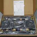 HUANUO Dual Monitor Stand for 1340, Premium Dual Monitor Mount with USB, Height Adjustable Monitor Stand for 2 Monitors, VESA Mount with Clamp/Grommet Base, Holds 26.4lbs per Arm, HNDS7