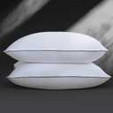 Luxurious Goose Down Bed Pillows King Size Set of 2