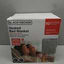 BLACK+DECKER Heated Blanket Electric Queen, Micro Plush Electric Blanket, Heating Blanket with 10 Heating Levels, 10H Timer, Auto Shutoff, Dual Zone Heating, Fast Heating (84x90 inches, Grey)