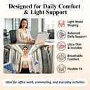RANDY SUN Structured Waist Support Belt, Ultra Thin Back Brace with Ergonomic EVA Pad, Invisible Lumbar Support for Women & Men, Work & Daily Use Light Taupe L(Waist:31"-36")