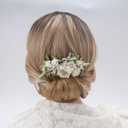 White Floral Comb with Baby's Breath Flower Bridesmaids Clips Garden Wedding Hair piece Photo Prop Prom Headpiece Picnic Hair Accessories