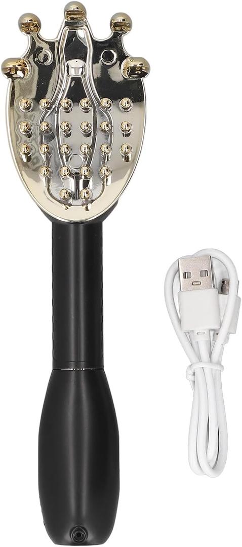 Hztyyier Electric Back Scratcher, Extendable Massage Tool, Black, Portable Itch Relief for Home and Travel