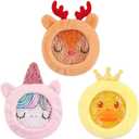 Hilph Kids Ice Packs for Boo Boos, Reusable Gel Cold Packs for Toddlers Injuries, 3 Pcs Hot & Cold Compress with Cute Plush Sleeves for Pain Relief, Fever, Wisdom Teeth, First Aid, Bumps (Unicorn)